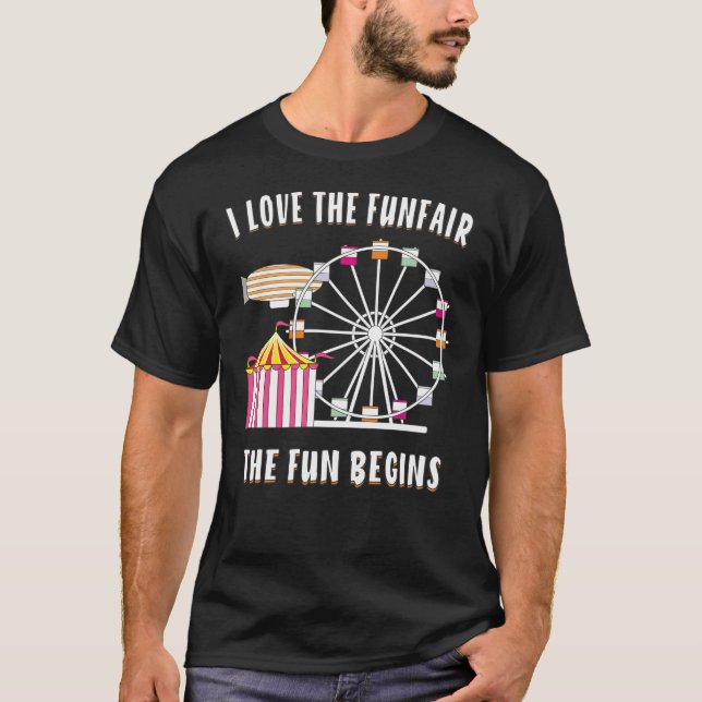 Showman Roligt Fair Ferris Wheel T Shirt (Framsida)