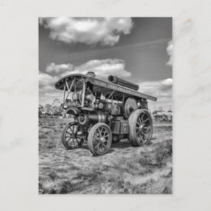 Showmans Engine "Lord Nelson" Black and White Vykort