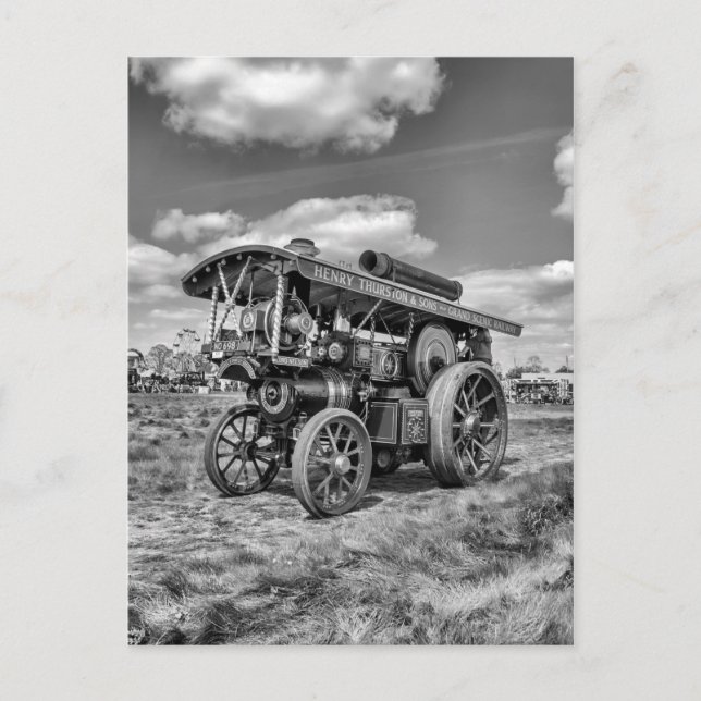 Showmans Engine "Lord Nelson" Black and White Vykort (Framsida)