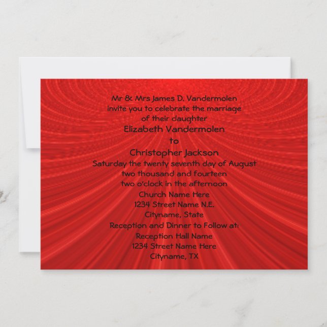 Showproer Red Wedding bjudande Inbjudningar (Framsida)