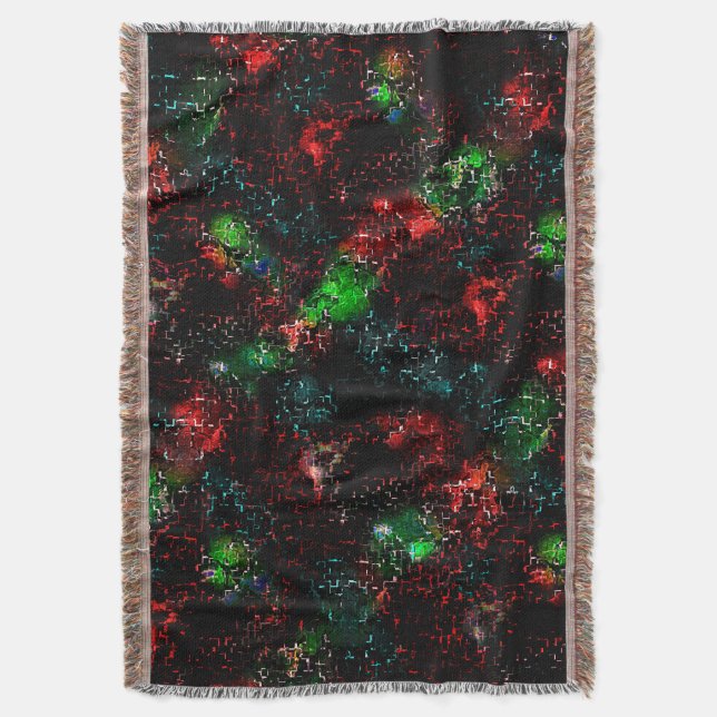 Showy färg-plåster under mörk och left-overmosaik filt (Framsidan Vertikal)