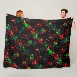 Showy färg-plåster under mörk och left-overmosaik fleecefilt