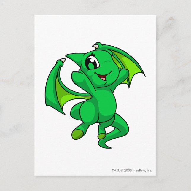 Shoyru grönt vykort (Framsida)