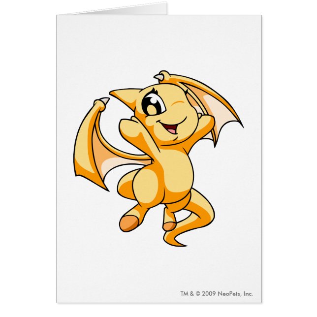 Shoyru gult hälsningskort (Framsidan)