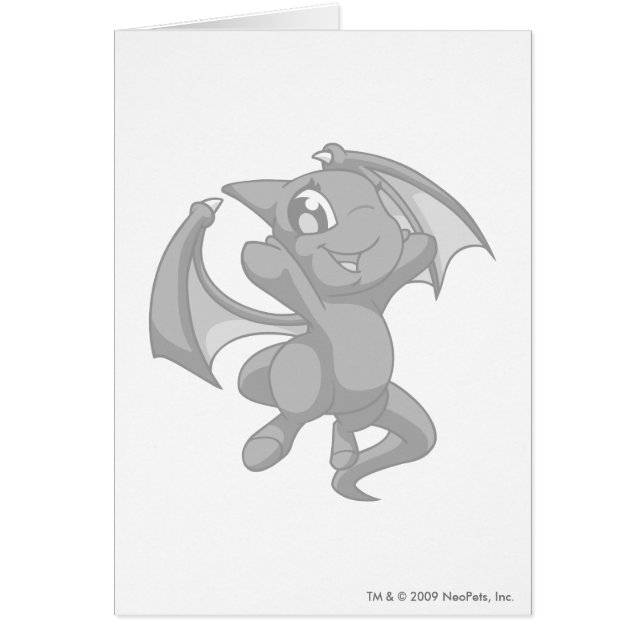 Shoyru silver hälsningskort (Framsidan)