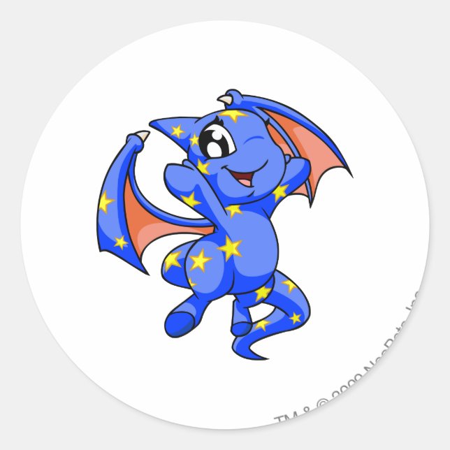 Shoyru Starry Runt Klistermärke (Framsida)