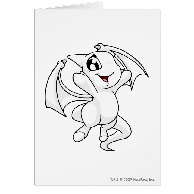 Shoyru vit hälsningskort (Framsidan)