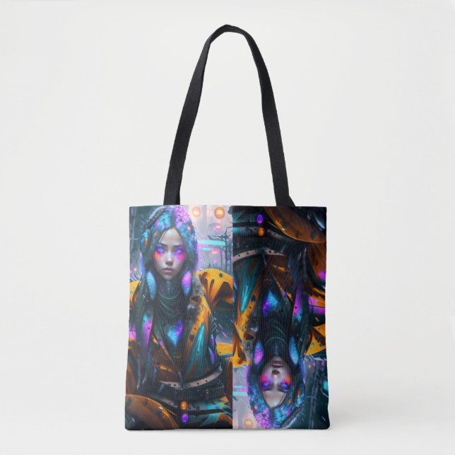 Shpper bag Neon Girl design Tygkasse (Framsida)