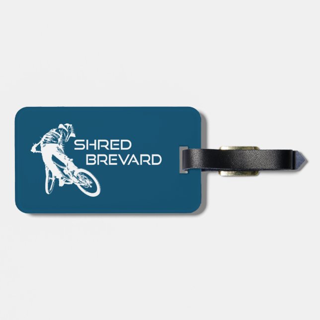 Shred Brevard North Carolina Mountain Biking Bagagebricka (Baksida Vågrät)