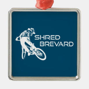 Shred Brevard North Carolina Mountain Biking Julgransprydnad Metall