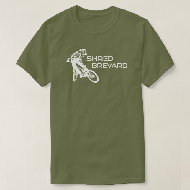 Shred Brevard North Carolina Mountain Biking T Shirt (Design framsida)