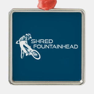 Shred Fountainhead Virginia Mountain Biking Julgransprydnad Metall