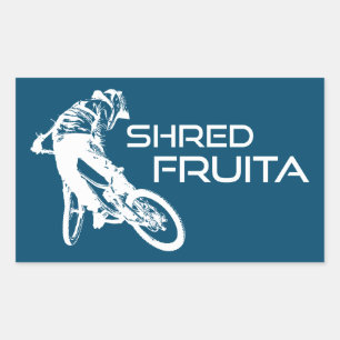 Shred Fruita Colorado Mountain Biking Rektangulärt Klistermärke