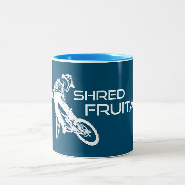 Shred Fruita Colorado Mountain Biking Två-Tonad Mugg (Center)