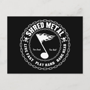 Shred Metall Vykort