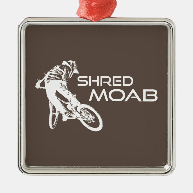 Shred Moab Mountain Biking Julgransprydnad Metall (Framsidan)