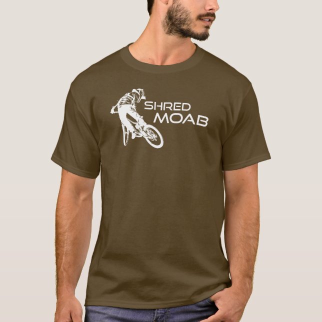 Shred Moab Mountain Biking T Shirt (Framsida)