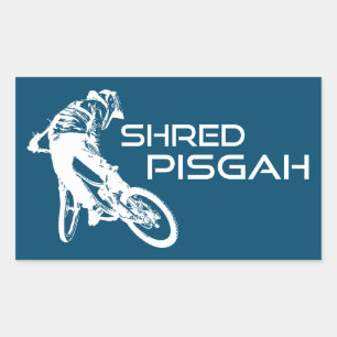Shred Pisgah North Carolina Mountain Biking Rektangulärt Klistermärke