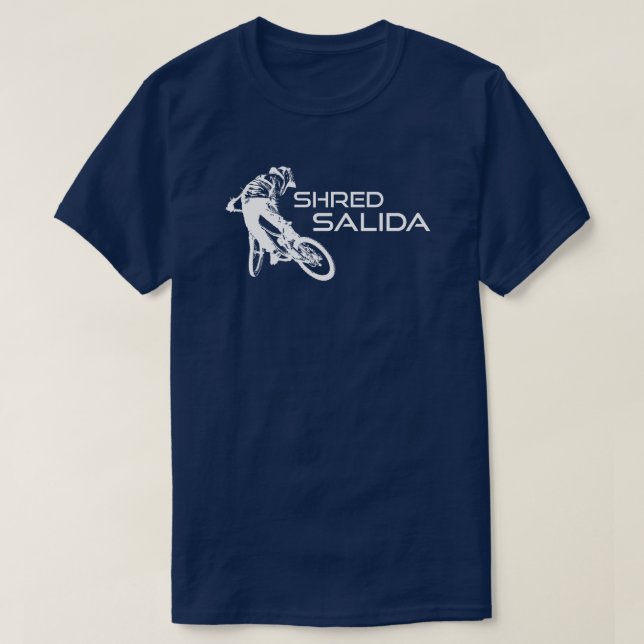 Shred Salida Colorado Mountain Biking T Shirt (Design framsida)