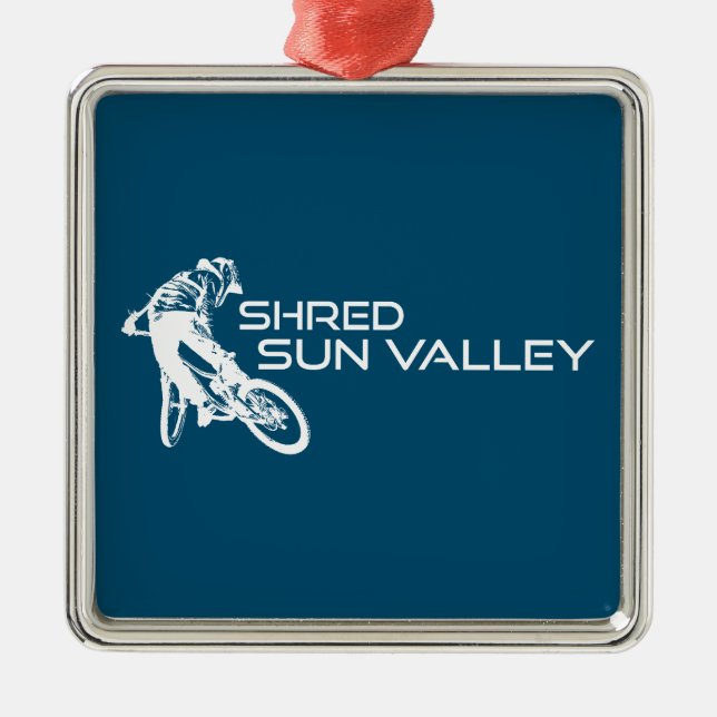 Shred Sol Valley Idaho Mountain Biking Julgransprydnad Metall (Framsidan)