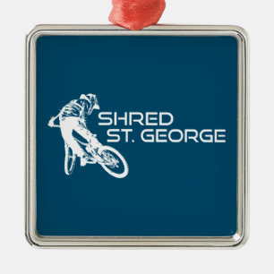 Shred St. George Utah Mountain Biking Julgransprydnad Metall