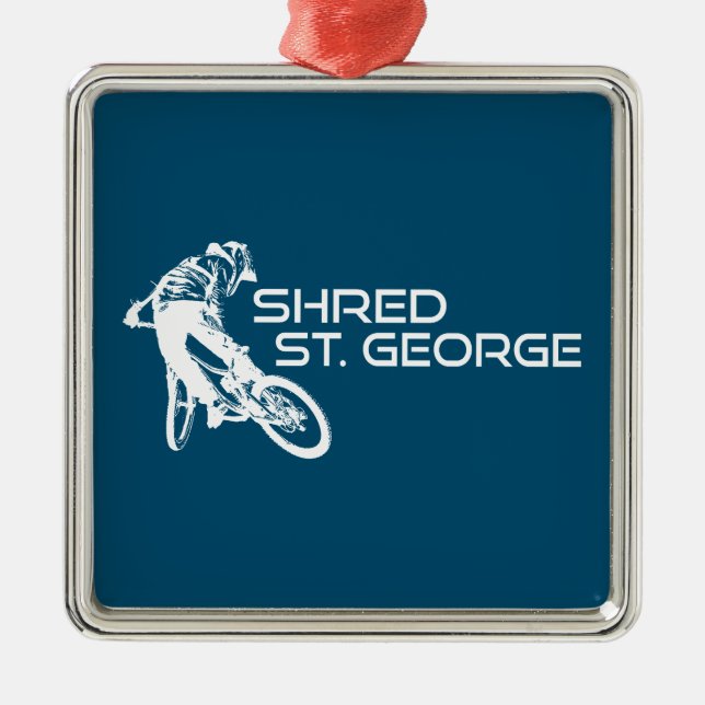 Shred St. George Utah Mountain Biking Julgransprydnad Metall (Framsidan)