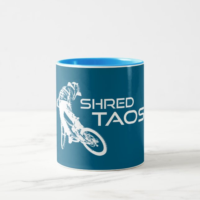 Shred Taos New Mexico Mountain Biking Två-Tonad Mugg (Center)