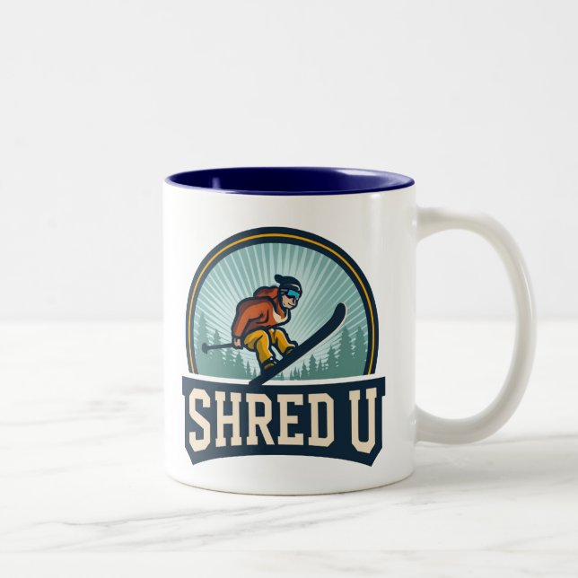 Shred University Skidåkning Två-Tonad Mugg (Höger)