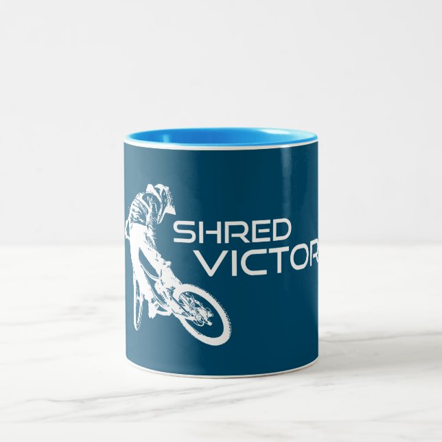 Shred Victor Idaho Mountain Biking Två-Tonad Mugg (Center)