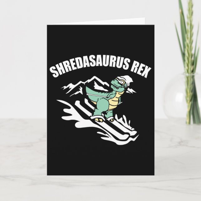 Shredasaurus Rex Skid Dinosaur Barn Rolig Skidpres Kort (Framsida)