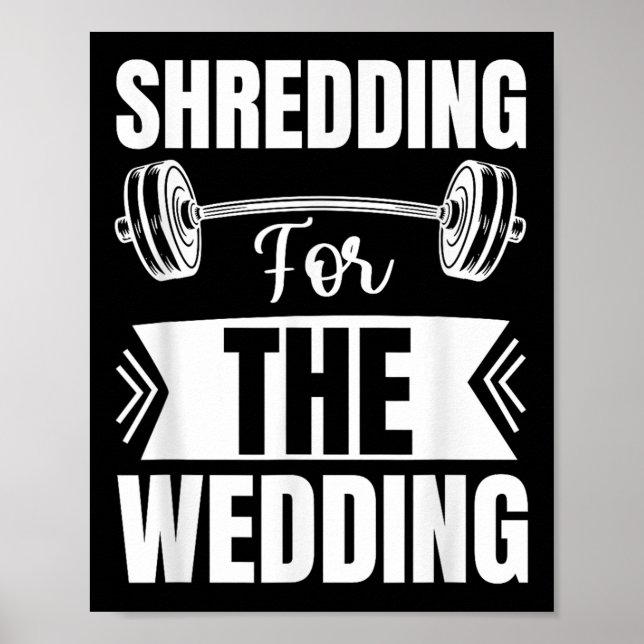 Shredding For The Wedding Bride And Groom Fitness  Poster (Framsidan)
