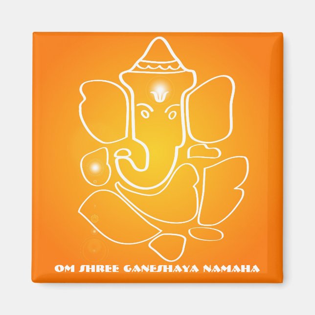 Shree Ganesha - Indiska Gud Magnet (Framsidan)