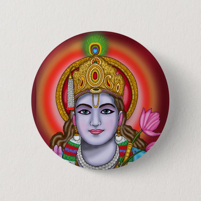 Shree Krishna Totebag Knapp (Framsida)