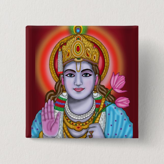 Shree Krishna Totebag Knapp (Framsida)