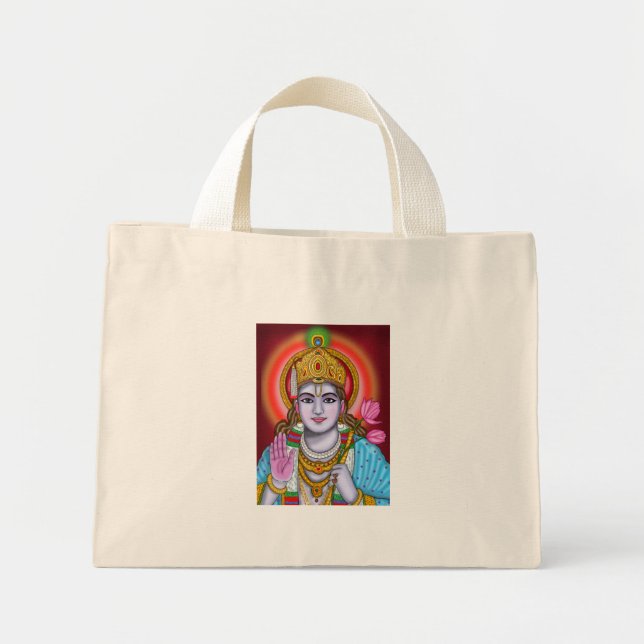 Shree Krishna Totebag Mini Tygkasse (Framsidan)