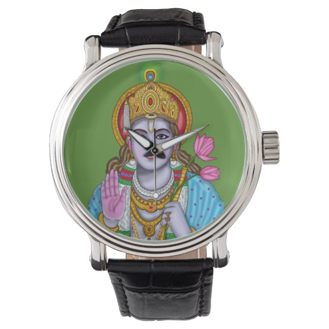 Shree Krishna Väggtimme Armbandsur (Framsida)