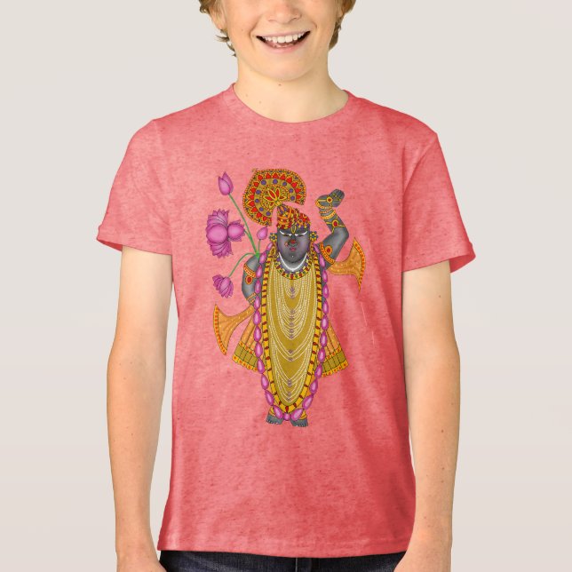 Shreenath Ji T-Shirt – Divine Krishna  (Framsida)
