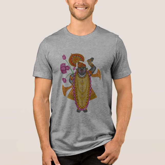 Shreenath Ji T-Shirt – Divine Krishna-konst av Nat (Framsida)