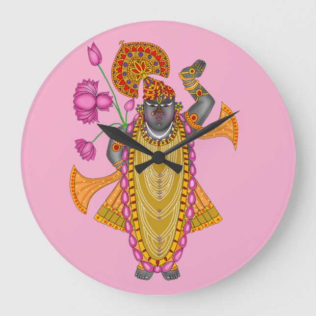 Shreenath Ji Wall Clock Stor Klocka (Framsida)