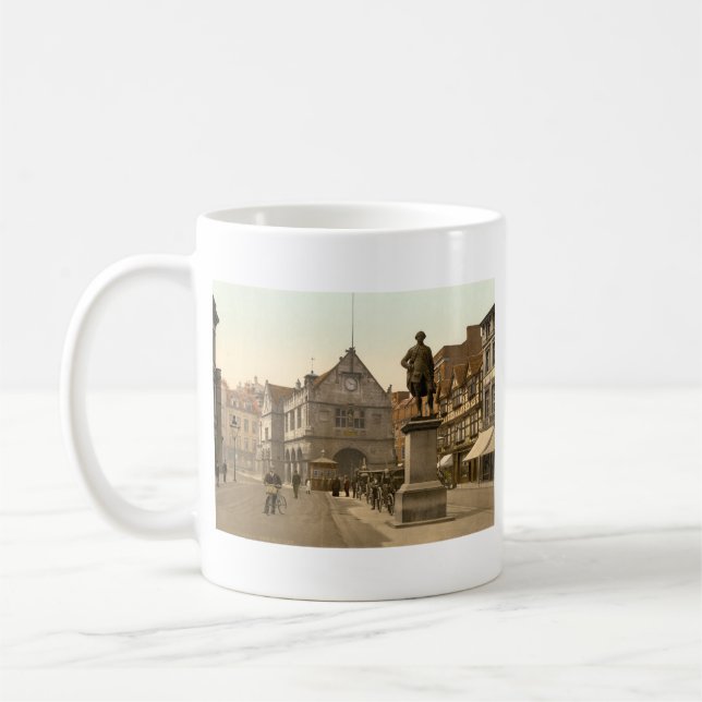 Shrewsbury kvadrerar, Shropshire, England Kaffemugg (Vänster)