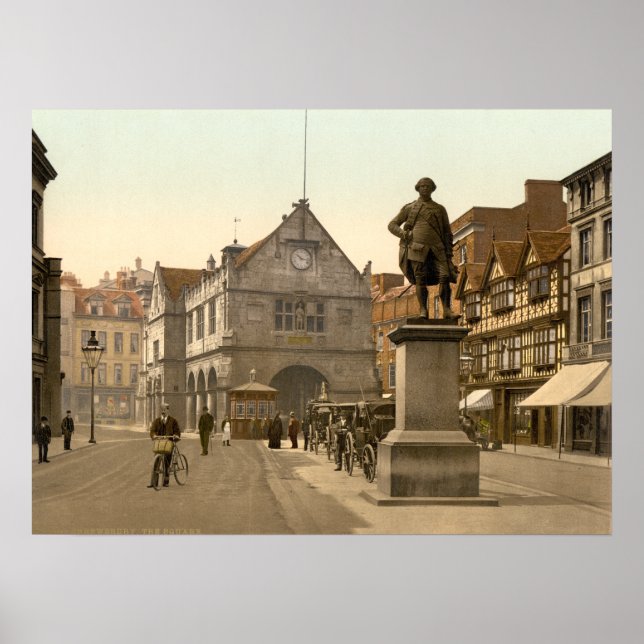 Shrewsbury Square, Shropshire, England Poster (Framsidan)
