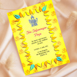 Shri Satyanarayan Pooja Indisk Inbjudningar