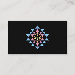 Shri Yantra Buddhism Meditation Helig Geometry Ze Visitkort