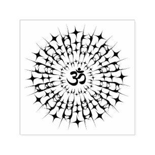 Shri Yantra eller Sri Chakra - glödande energi Självfärgande Stämpel