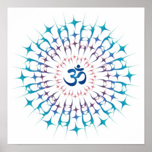 Shri Yantra eller Sri Chakra - Glowing Energy Poster