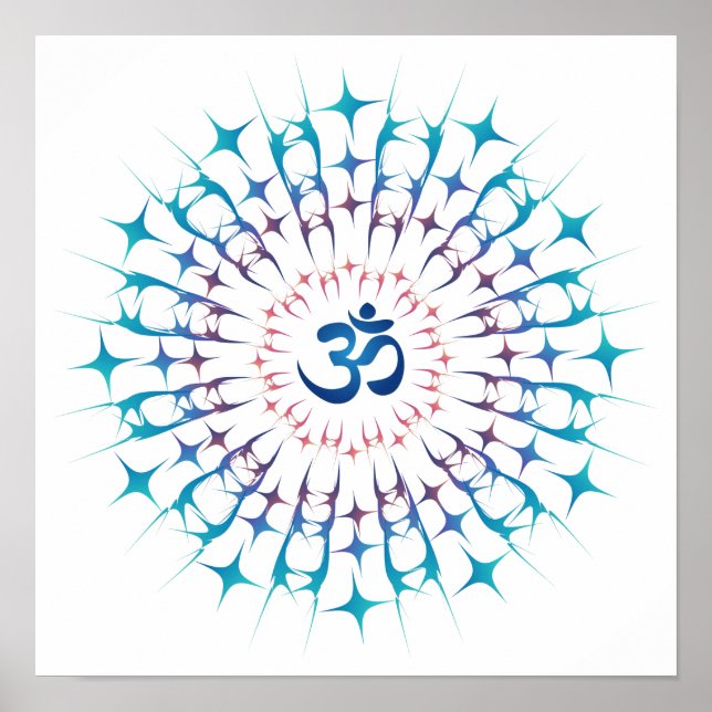 Shri Yantra eller Sri Chakra - Glowing Energy Poster (Framsidan)