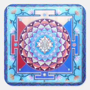 Shri Yantra klistermärke