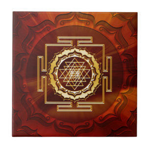 Shri Yantra - Kosmisk energiproducent Kakelplatta