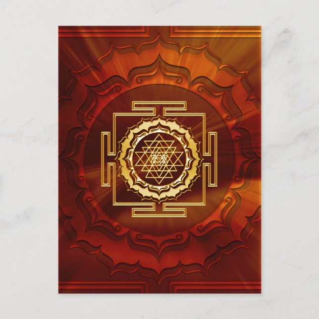Shri Yantra - Kosmisk energiproducent Vykort (Framsida)