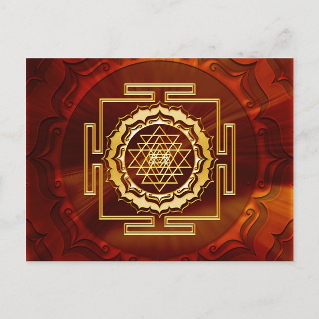 Shri Yantra - Kosmisk energiproducent Vykort (Framsida)